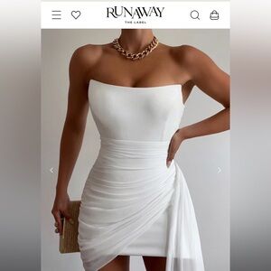 Runaway the label night lover dress in white- L